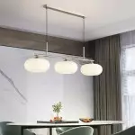 Wrythe 3-Light Milk Glass Linear Pendant Light