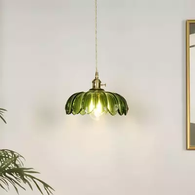 Jacinta Green Scalloped Pendant Light Jacinta Green Scalloped Pendant Light