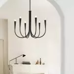 Luren Light Luxury Candle Iron Branch Chandelier