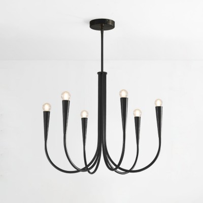 Luren Light Luxury Candle Iron Branch Chandelier
