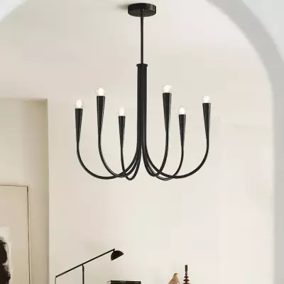 Luren Light Luxury Candle Iron Branch Chandelier Luren Light Luxury Candle Iron Branch Chandelier
