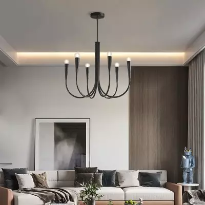 Luren Light Luxury Candle Iron Branch Chandelier Luren Light Luxury Candle Iron Branch Chandelier