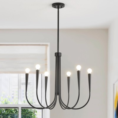 Luren Light Luxury Candle Iron Branch Chandelier