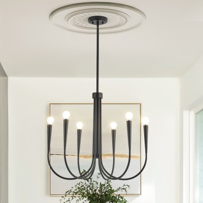 Luren Light Luxury Candle Iron Branch Chandelier