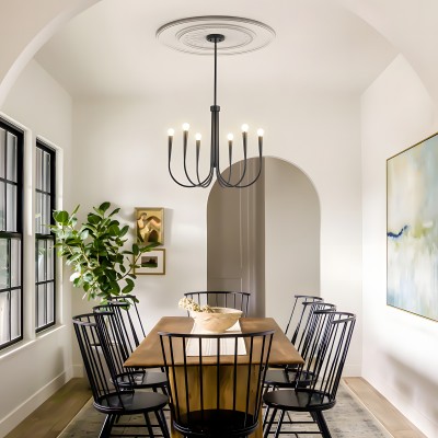 Luren Light Luxury Candle Iron Branch Chandelier