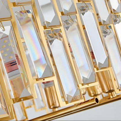 Quirin Luxurious Gold Round Crystal Chandelier