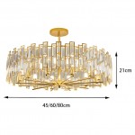 Quirin Luxurious Gold Round Crystal Chandelier Quirin Luxurious Gold Round Crystal Chandelier
