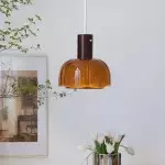 Palak Minimalist Handmade Glass Shade Pendant Light