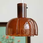 Palak Minimalist Handmade Glass Shade Pendant Light