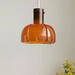 Palak Minimalist Handmade Glass Shade Pendant Light