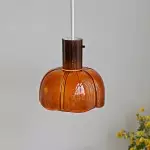 Palak Minimalist Handmade Glass Shade Pendant Light