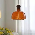 Derwent Bauhaus Cream Yellow Glass Pendant Light