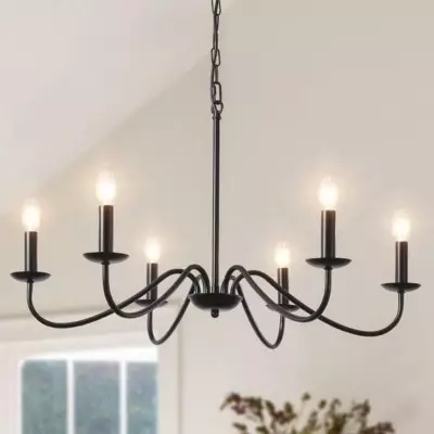 Alistair Vintage Candle Style Metal Chandelier Alistair Vintage Candle Style Metal Chandelier