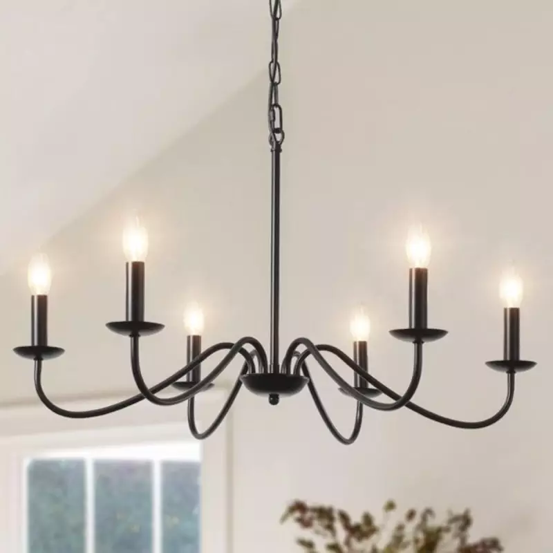 Alistair Vintage Candle Style Metal Chandelier