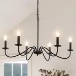 Beau Large 12 Lights Rustic Wagon Wheel Chandelier