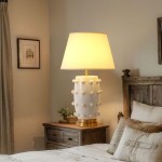 Ramon Modern Medium Ceramic Table Lamp with Linden Shade