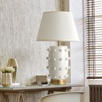 Ramon Modern Medium Ceramic Table Lamp with Linden Shade