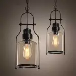 Eryxis Industrial Vintage Iron Glass Jar Pendant Light Eryxis Industrial Vintage Iron Glass Jar Pendant Light