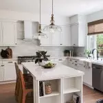 Jaime Antique Brass and Glass Flower Pendant Light