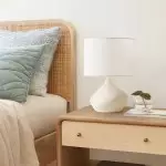 Daphne Vintage Ceramic Linen Shade Table Lamp