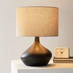 Daphne Vintage Ceramic Linen Shade Table Lamp