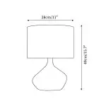 Daphne Vintage Ceramic Linen Shade Table Lamp