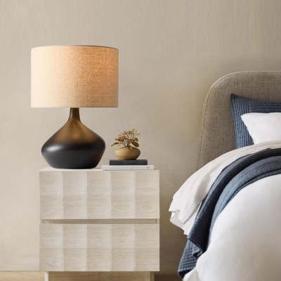 Daphne Vintage Ceramic Linen Shade Table Lamp Daphne Vintage Ceramic Linen Shade Table Lamp