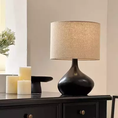 Daphne Vintage Ceramic Linen Shade Table Lamp Daphne Vintage Ceramic Linen Shade Table Lamp