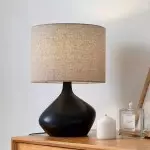 Daphne Vintage Ceramic Linen Shade Table Lamp