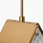 Blair Gold Diamond Clear Hammered Glass Led Pendant Light