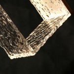 Blair Gold Diamond Clear Hammered Glass Led Pendant Light