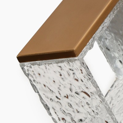 Blair Gold Diamond Clear Hammered Glass Led Pendant Light Blair Gold Diamond Clear Hammered Glass Led Pendant Light