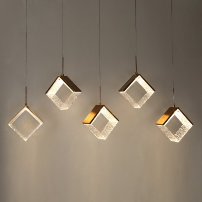 Blair Gold Diamond Clear Hammered Glass Led Pendant Light Blair Gold Diamond Clear Hammered Glass Led Pendant Light