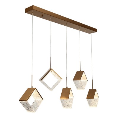 Blair Gold Diamond Clear Hammered Glass Led Pendant Light Blair Gold Diamond Clear Hammered Glass Led Pendant Light