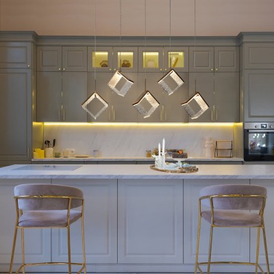 Blair Gold Diamond Clear Hammered Glass Led Pendant Light Blair Gold Diamond Clear Hammered Glass Led Pendant Light