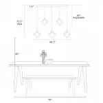 Blair Gold Diamond Clear Hammered Glass Led Pendant Light