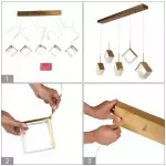 Blair Gold Diamond Clear Hammered Glass Led Pendant Light