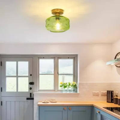 Sofia Clear Glass Patterned Semi Flush Mount Ceiling Light Sofia Clear Glass Patterned Semi Flush Mount Ceiling Light