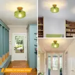 Sofia Clear Glass Patterned Semi Flush Mount Ceiling Light