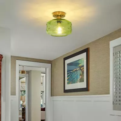 Sofia Clear Glass Patterned Semi Flush Mount Ceiling Light Sofia Clear Glass Patterned Semi Flush Mount Ceiling Light