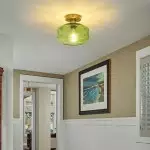 Sofia Clear Glass Patterned Semi Flush Mount Ceiling Light