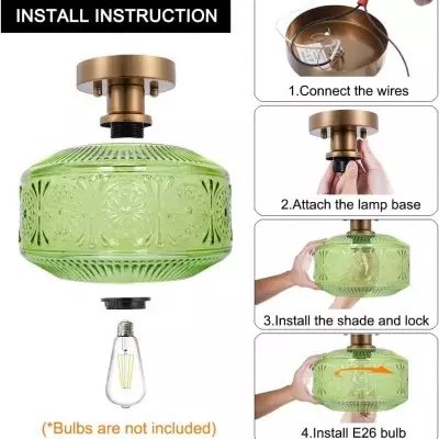 Sofia Clear Glass Patterned Semi Flush Mount Ceiling Light Sofia Clear Glass Patterned Semi Flush Mount Ceiling Light