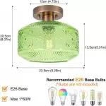 Sofia Clear Glass Patterned Semi Flush Mount Ceiling Light
