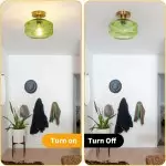 Sofia Clear Glass Patterned Semi Flush Mount Ceiling Light