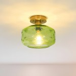 Zenon Retro Gailon Glass Semi Flush Mount Ceiling Light Zenon Retro Gailon Glass Semi Flush Mount Ceiling Light