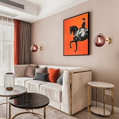 Soluna Modern Ball Glass Wall Sconce Soluna Modern Ball Glass Wall Sconce