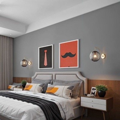 Soluna Modern Ball Glass Wall Sconce Soluna Modern Ball Glass Wall Sconce