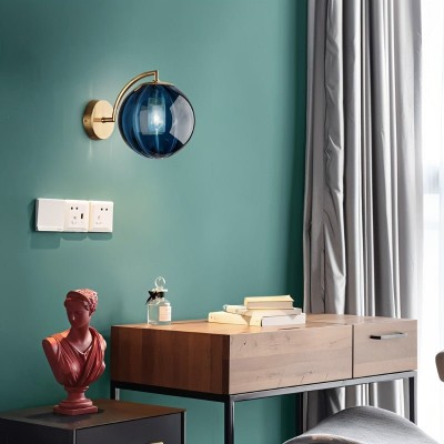 Soluna Modern Ball Glass Wall Sconce Soluna Modern Ball Glass Wall Sconce