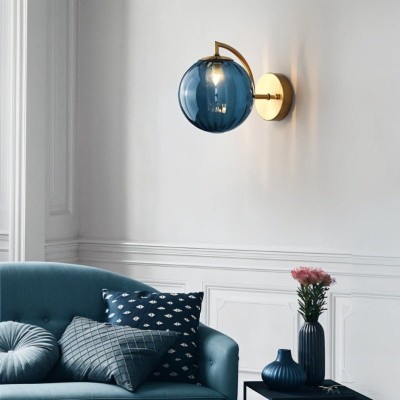 Soluna Modern Ball Glass Wall Sconce Soluna Modern Ball Glass Wall Sconce