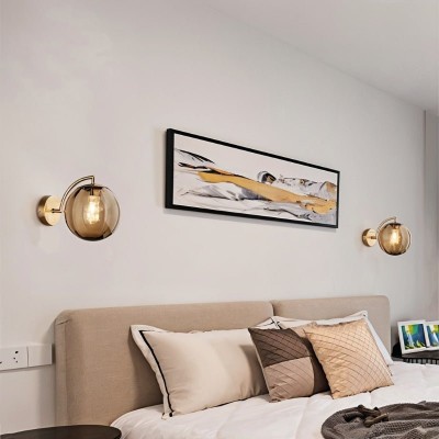 Soluna Modern Ball Glass Wall Sconce Soluna Modern Ball Glass Wall Sconce